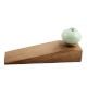 2 Pieces Sage Green Round Ceramic Wooden Door Stopper